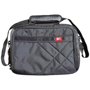 Case Logic Laptop Bag Shoulder Messenger Work School Travel Black Red‎ Trim